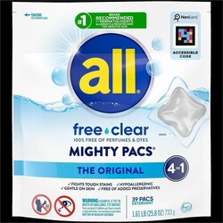 Enterprise Technology Solutions&nbsp;Dial Corporation  Laundry Detergent, Pacs, Free Clear, 39/PK,6/CT,WE