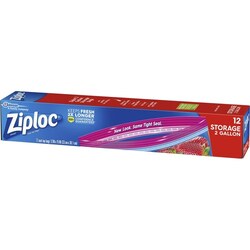 Enterprise Technology Solutions&nbsp;S.C. JOHNSON & SON, INC  Bags, Storage, Smart Zip Plus, Ziploc,12/BX, Clear