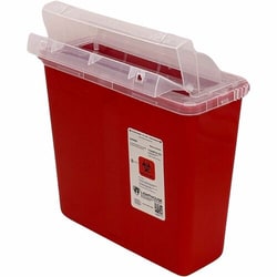 Enterprise Technology Solutions&nbsp;Covidien  Sharps Container,w/ Counter Balanced Lid, 5 Quart, Red
