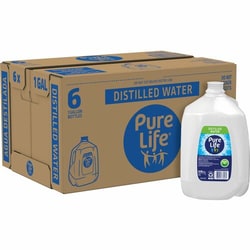 Enterprise Technology Solutions&nbsp;Nestle Waters North America  Water,Distilled,Pure Life,Front Handle,1 Gallon,6/CT,Clear