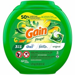 Enterprise Technology Solutions&nbsp;Procter & Gamble Commercial  LaundryDetergent,Pacs,Gain,Original Scent,76/Pack,Green
