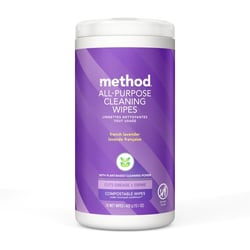 Enterprise Technology Solutions&nbsp;Method Products  Wipes,Cleaning,Plant-based,French Lavender,70/Tub,Purple
