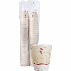 Enterprise Technology Solutions&nbsp;Solo Cup Company  Hot/Cold Drink Cups, Trophy Symphony, 8oz, 100/PK, Beige