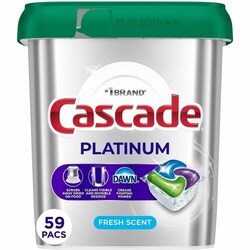 Enterprise Technology Solutions&nbsp;Procter & Gamble Commercial  Dishwasher Detergent,ActonPacs,Platinum,w/Dawn,FreshScent,59/CT,Green