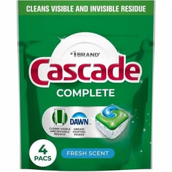 Enterprise Technology Solutions&nbsp;Procter & Gamble Commercial  Detergent,f/Dishwasher,ActionPac,Pods,w/Dawn,4/PK,30/CT, Green