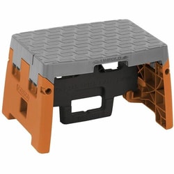 Enterprise Technology Solutions&nbsp;Cosco Home And Office Products  Step Stool,Folding,Molded,Lightweight,300lbCap,Grey/Orange