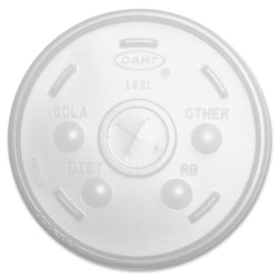 Enterprise Technology Solutions&nbsp;Dart Container Corp  Lids, f/Hot/Cold Foam Cups, 16oz., 100/PK, WE