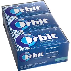Enterprise Technology Solutions&nbsp;Mars, Inc  Orbit Gum, Sugar-free,14/Pcs/PK,12 Packs/BX, Peppermint