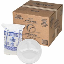 Enterprise Technology Solutions&nbsp;Dart Container Corp  Plates,3 Compartments,Unlaminated Foam,10