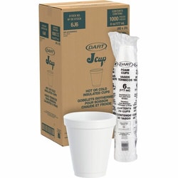 Enterprise Technology Solutions&nbsp;Dart Container Corp  Cups, Hot/Cold, Foam, 6 oz, 25/PK,40PK/CT,WE