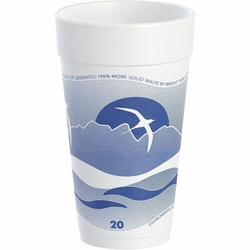 Enterprise Technology Solutions&nbsp;Dart Container Corp  Cups, Hot/Cold, Foam, 20 oz, 500/CT, Blueberry/White