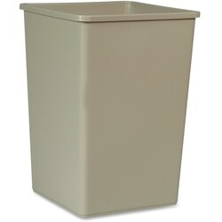 Enterprise Technology Solutions&nbsp;Rubbermaid Commercial Products  Waste Container, Square, 35Gal, Beige