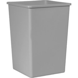 Enterprise Technology Solutions&nbsp;Rubbermaid Commercial Products  Waste Container, Square, Indoor/Outdoor, 35 Gallon, Gray
