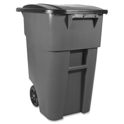 Enterprise Technology Solutions&nbsp;Rubbermaid Commercial Products  Brute Container, Mobile, w/Lid, 50Gal, Gray
