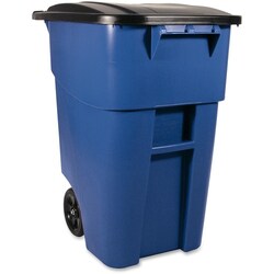Enterprise Technology Solutions&nbsp;Rubbermaid Commercial Products  Brute Container, Mobile, w/Lid, 50Gal, Blue