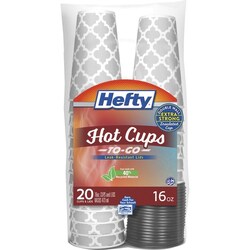 Enterprise Technology Solutions&nbsp;Reynold Food Packaging  Hot Cups, w/ Leak-Resistant Lids, Dble-Wall, 16oz, 20/PK, MI