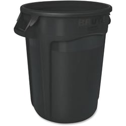 Enterprise Technology Solutions&nbsp;Rubbermaid Commercial Products  Brute Container, No Lid, Venting Channels, 10 Gal, Black