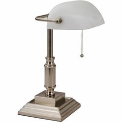 Enterprise Technology Solutions&nbsp;Victory Light USA LLC  Lamp,Bankers,10W,Metal,Glass Shade,14-3/4
