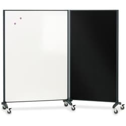 Enterprise Technology Solutions&nbsp;Quartet  Multi Rm Divider/Magnetic Brd, 2-Sided, 4'x6', GPHT Frame