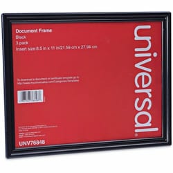 Enterprise Technology Solutions&nbsp;Universal  All Purpose Document Frame, 8.5 x 11 Insert, Black, 3/Pack
