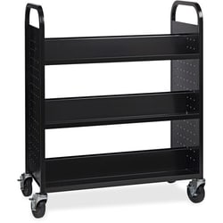 Enterprise Technology Solutions&nbsp;Lorell  Book Cart, Double-sided, 6 Shelves, 38