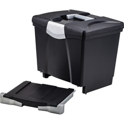 Enterprise Technology Solutions&nbsp;Storex Industries Corporation  Portable File Storage Box, w/Drawer, LTR, Black
