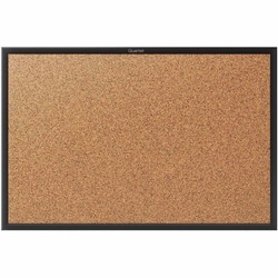 Enterprise Technology Solutions&nbsp;Quartet  Cork Bulletin Board, 8'x4', Aluminum Frame/Black
