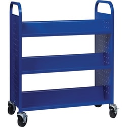 Enterprise Technology Solutions&nbsp;Lorell  Book Cart, Double-sided, 6 Shelves, 38