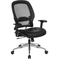 Enterprise Technology Solutions&nbsp;OSP Furniture  Chair,MeshBack/LeatherSeat,32