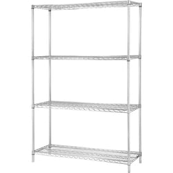 Enterprise Technology Solutions&nbsp;Lorell  Shelving,Wire,4 Shelves/4 Posts,48
