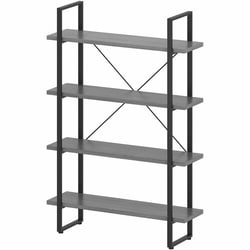 Enterprise Technology Solutions&nbsp;Lorell  Bookshelf,4 Shelves,Melamine/Steel,39.4