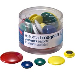 Enterprise Technology Solutions&nbsp;Officemate  Magnets,F/ Metal Presentation Board/File Cabinets,30/PK,Ast.