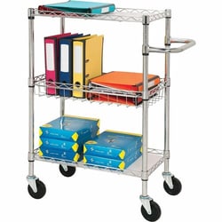 Enterprise Technology Solutions&nbsp;Lorell  Cart, Mobile, 3-Tier, Wire Metal, 16
