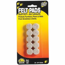 Enterprise Technology Solutions&nbsp;Master Caster  Felt Pads, Round, 3/4