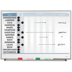 Enterprise Technology Solutions&nbsp;Quartet  In/Out Boards, Magnetic,15 Names, Horizontal, 23