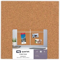 Enterprise Technology Solutions&nbsp;Quartet  Cork Panels, Self-stick, 12
