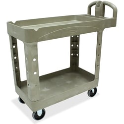 Enterprise Technology Solutions&nbsp;Rubbermaid Commercial Products  2-Shelf Cart,w/Lipped Shelf,17-1/8