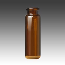 Analytical Sales & Services&nbsp;20mm Amber Glass Head Space Crimp Vial with Beveled Top and Flat Bottom