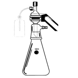 Analytical Sales & Services&nbsp;47mm Mobile Phase Solvent Pick Up Adapter with Shut Off Valve