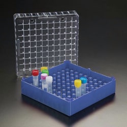Analytical Sales & Services&nbsp;100 Position MicroCentrifuge Tube Storage Box, Blue