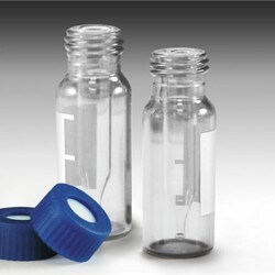 Analytical Sales & Services&nbsp;Silanized 9mm, 2mL Clear Screw Vials w/ 300µL Fused Insert and Cap w/ PTFE/Silicone Liners