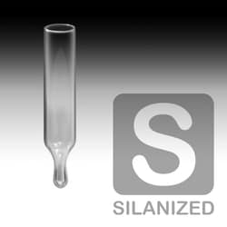 Analytical Sales & Services&nbsp;0.7mL Tapered/Round-Bottom Clear Glass Inserts - SILANIZED