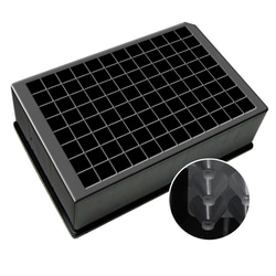 Analytical Sales & Services&nbsp;2mL 96-Well Collection Plate, Square Top / Tapered V Bottom, Black