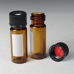 Analytical Sales & Services&nbsp;10mm, 12 x 32  2mL Amber Wide Mouth Screw Vials w/ Marking Spot and Caps w/ Pre-slit Silicone/PTFE Liners