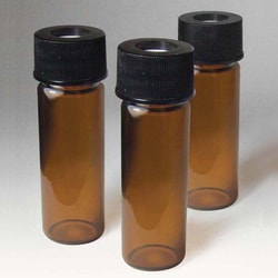 Analytical Sales & Services&nbsp;13mm, 4mL Amber Screw Vials and Black PP Caps with 0.75