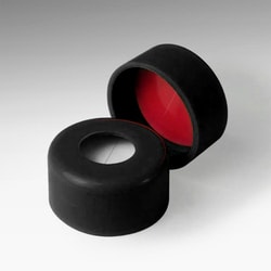 Analytical Sales & Services&nbsp;11mm Black Snap Caps with Pre-Slit Silicone/PTFE Liners