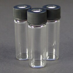 Analytical Sales & Services&nbsp;13mm, 4mL Clear Screw Vials and Black PP Caps with Pre-Slit 0.65
