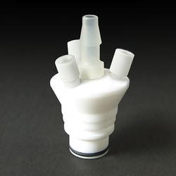 Analytical Sales & Services&nbsp;PTFE Adapter for Gray PEEK Ports on JustRite Waste Cans, for 3/16” Tubing