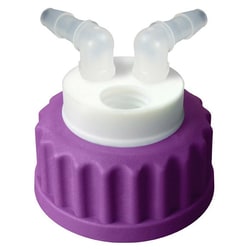 Analytical Sales & Services&nbsp;Canary-Safe Waste Cap, GL45, with 2 Ports for Barbed Adapter