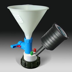 Analytical Sales & Services&nbsp;Canary-Safe Waste Cap, S60/61, with Safety Funnel & 2 Standard Tubing Ports